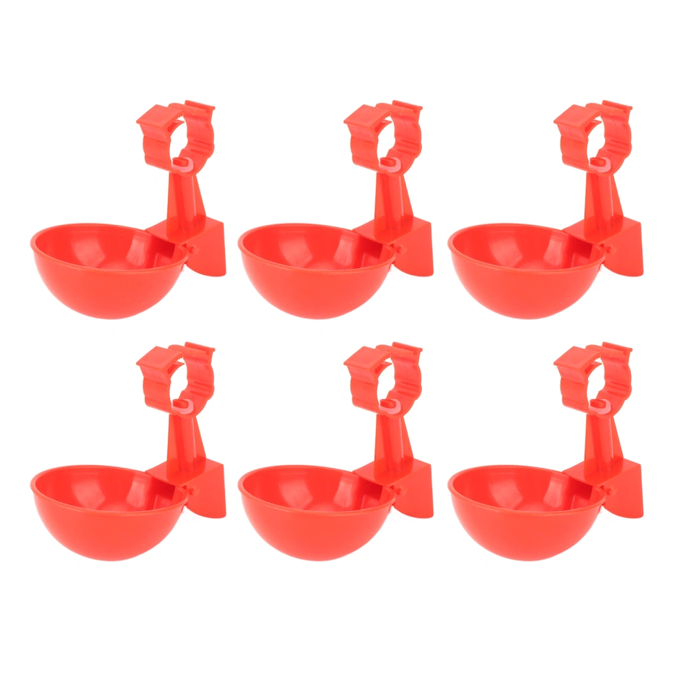 6pcs Chicken Water Cups Automatic Chicken Water Feeder Poultry Waterer Kit Spring Clamp Type for Chicks Duck Goose