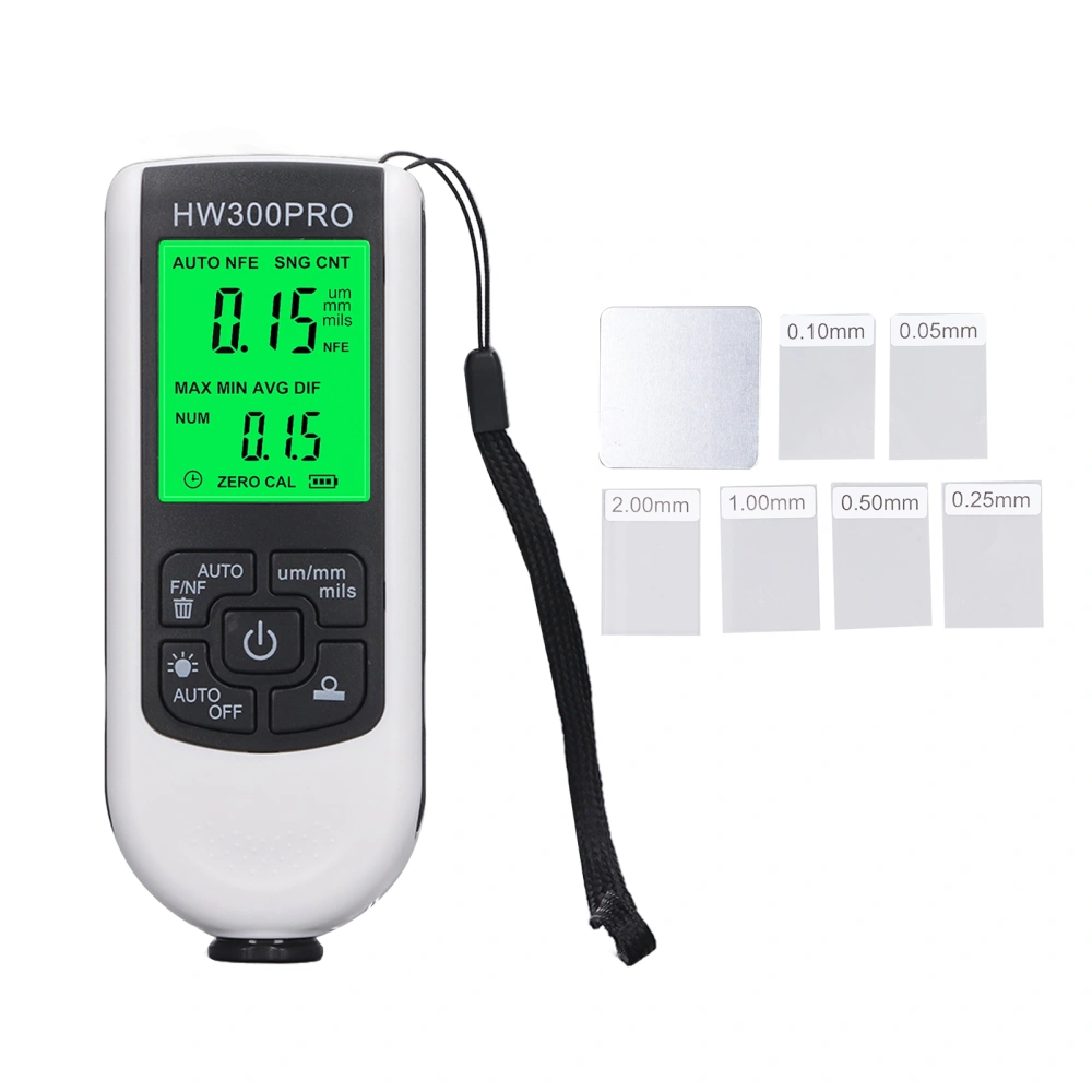 Coating Thickness Gauge High Accuracy Paint Depth Gauge Meter Antislip Thickness Meter Gauge White