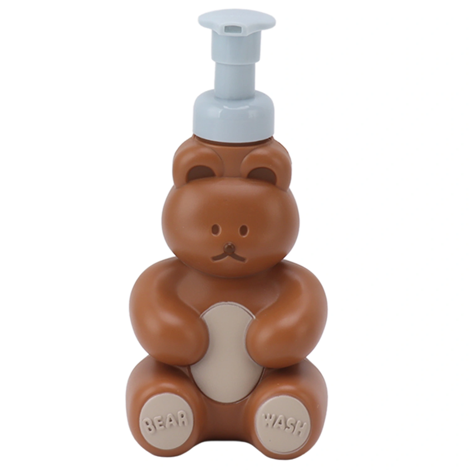 Empty Liquid Hand Soap Dispenser Bottle Shampoo Conditioner Shower Container Pump Bottle For Hand Washing Cartoon Bear Shape Large Brown