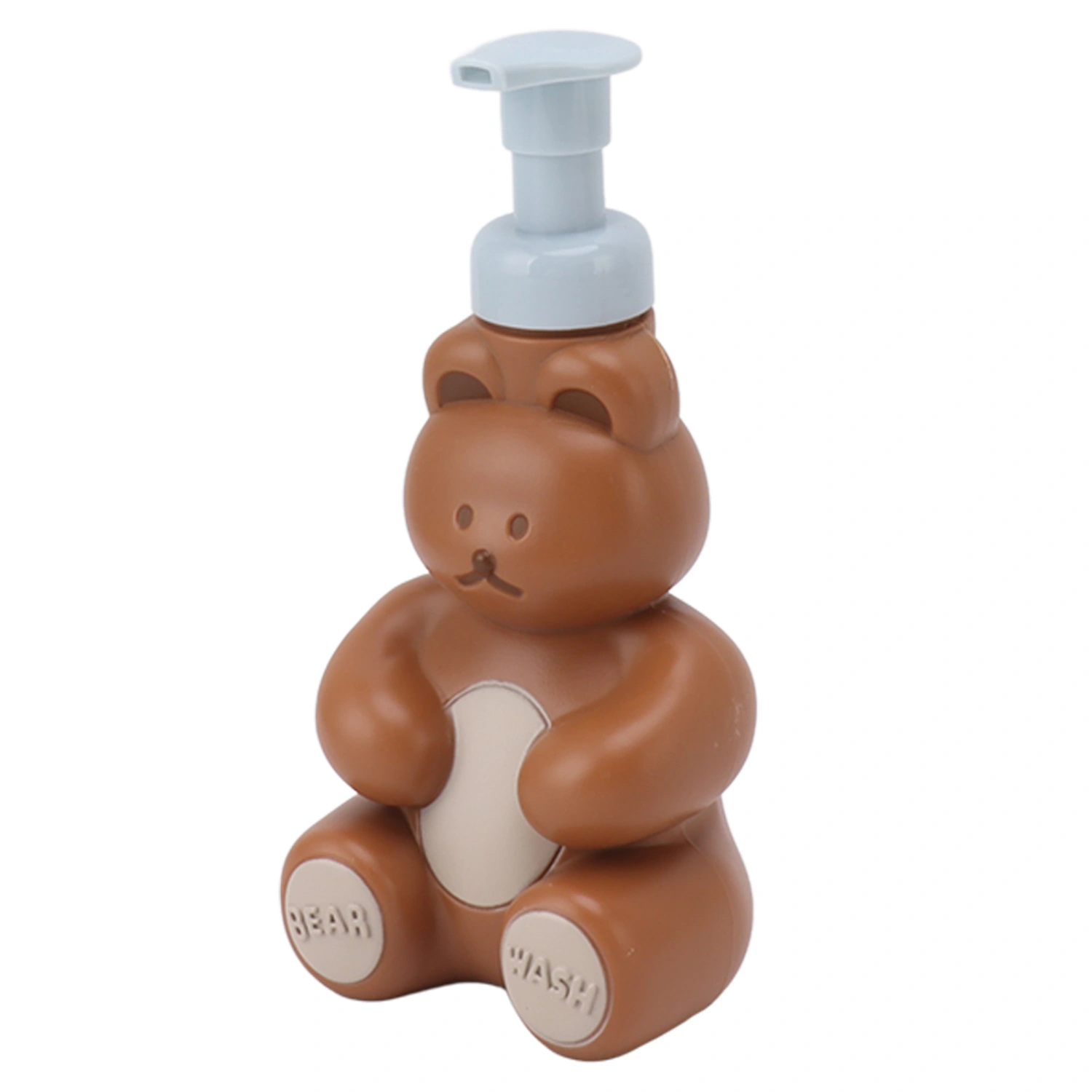 Empty Liquid Hand Soap Dispenser Bottle Shampoo Conditioner Shower Container Pump Bottle For Hand Washing Cartoon Bear Shape Large Brown
