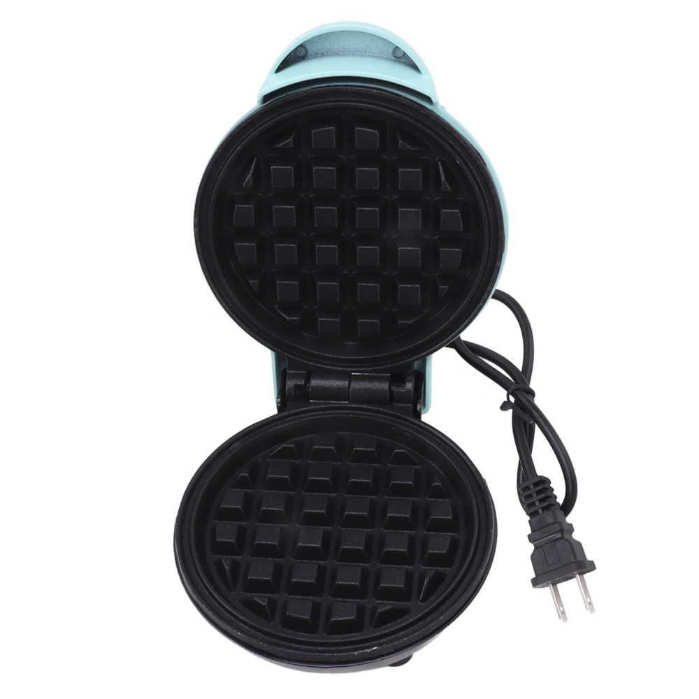 Mini Waffle Maker Stick Proof Double Sided Round Multifunctional Breakfast Machine for Toast Sandwich US Plug 110V Blue