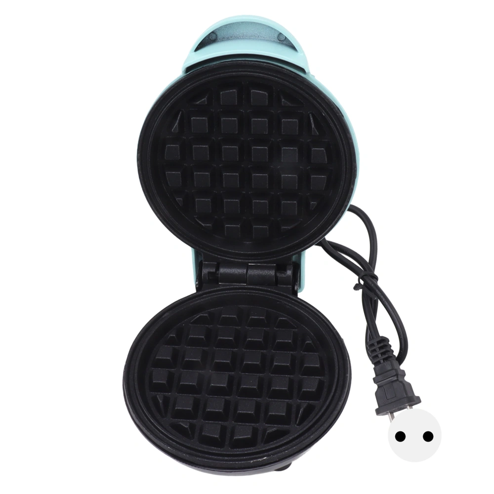 Mini Waffle Maker Stick Proof Double Sided Round Multifunctional Breakfast Machine for Toast Sandwich EU Plug 220V Blue