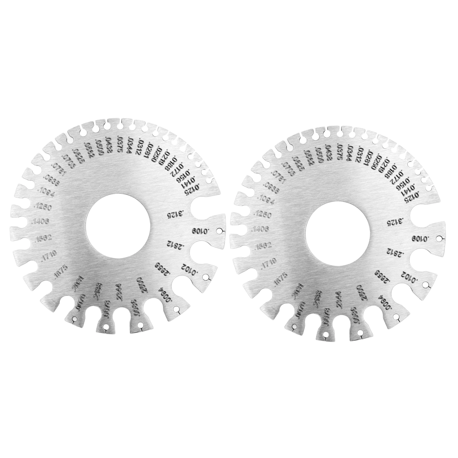 2pcs Stainless Steel Thickness Gauges Professional Standard Metal Sheets Welding Thickness Gauge Type 2