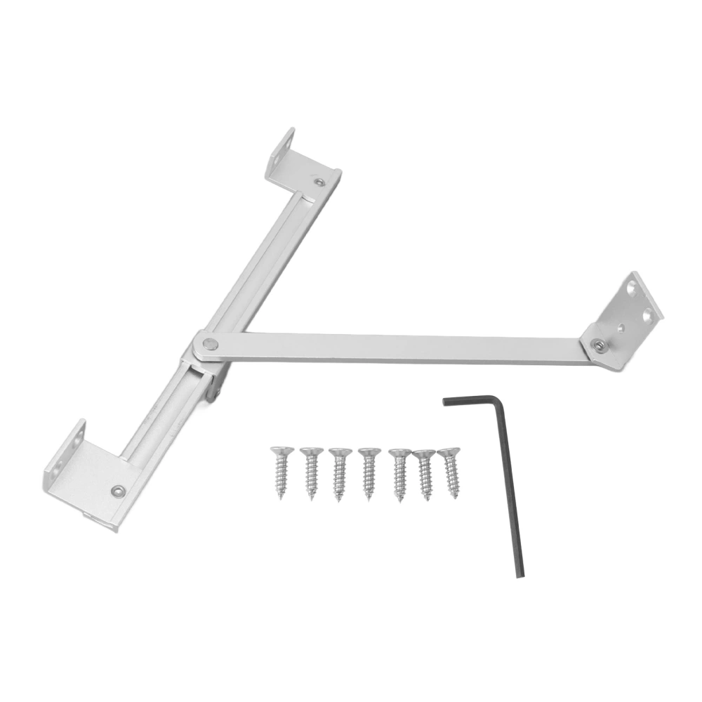 Casement Window Hinge Adjustable T Shape Positioning Window Safety Hinge Extrapolated Window Fitting for Home Office Silver