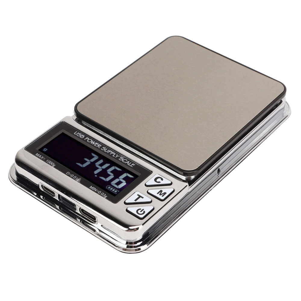 USB Electric Jewelry Flat Weighing Scale Electronic Kitchen Food Coffee Weighing Scale 200mAh