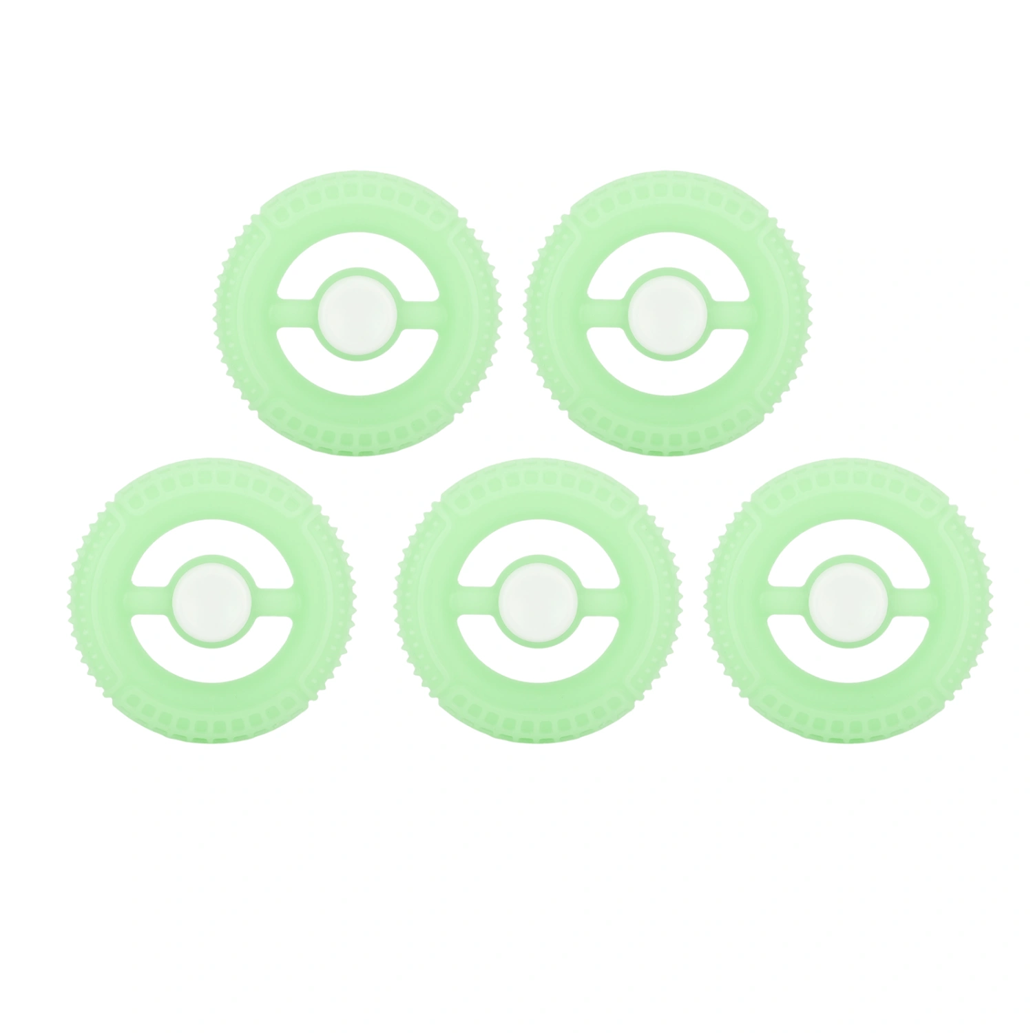 5PCS Rotating Spinning Round Grip Ring Tyre Shape Rotating Spinning Gyroscopic Grip Ring for Stress Relief Green