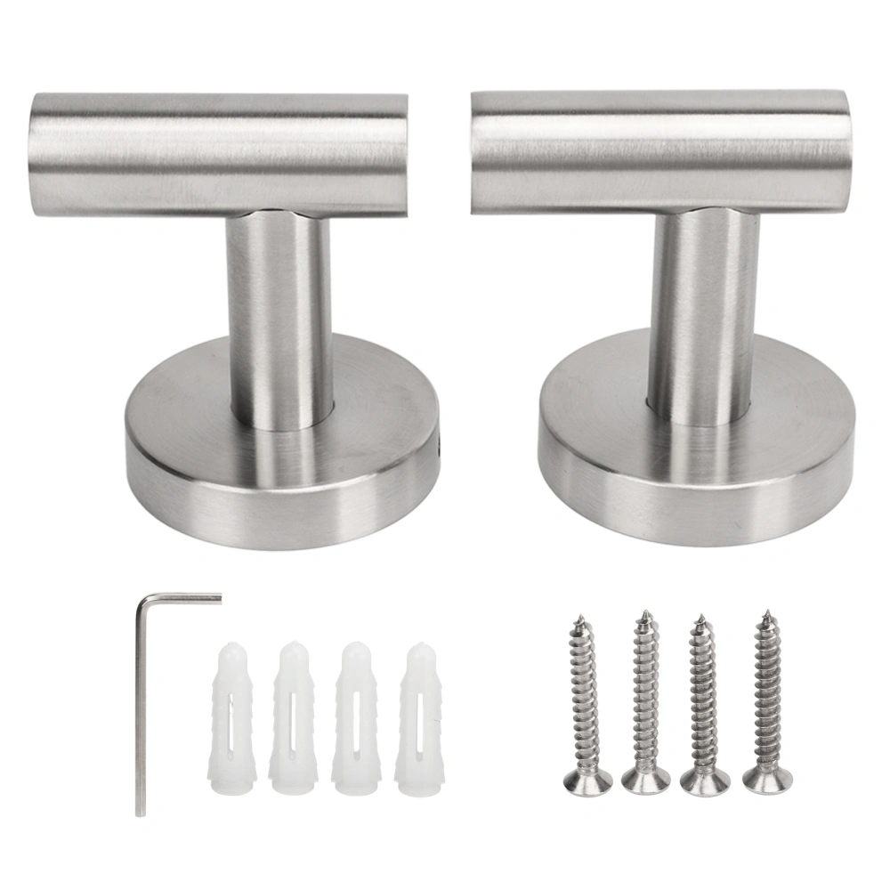 Towel Hooks Stainless Steel Wall Mounted Heavy Duty Robe Hook Holder for Coat Hat Bathroom Kitchen Silver