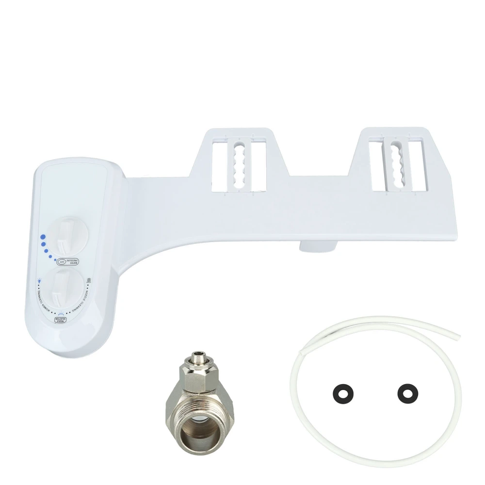 Bidet Attachment Self Cleaning Dual Nozzle Adjustable Water Pressure Cold Water Toilet Bidet for Feminine Wash 9/16