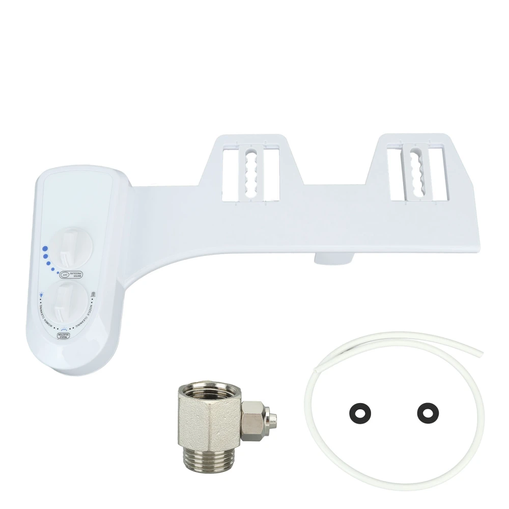 Bidet Attachment Self Cleaning Dual Nozzle Adjustable Water Pressure Cold Water Toilet Bidet for Feminine Wash 1/2