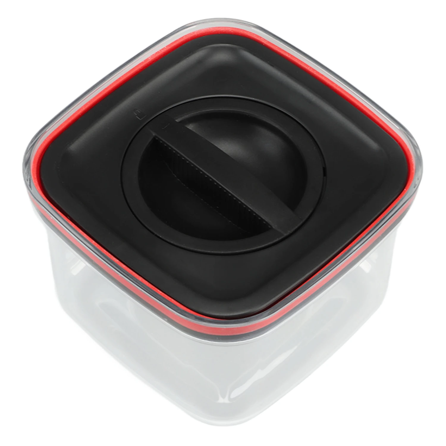 Kitchen Food Storage Box Airtight Food Storage Container Sealed Transparent Tank with Lid for Mixed Grain Rice Black 600ml