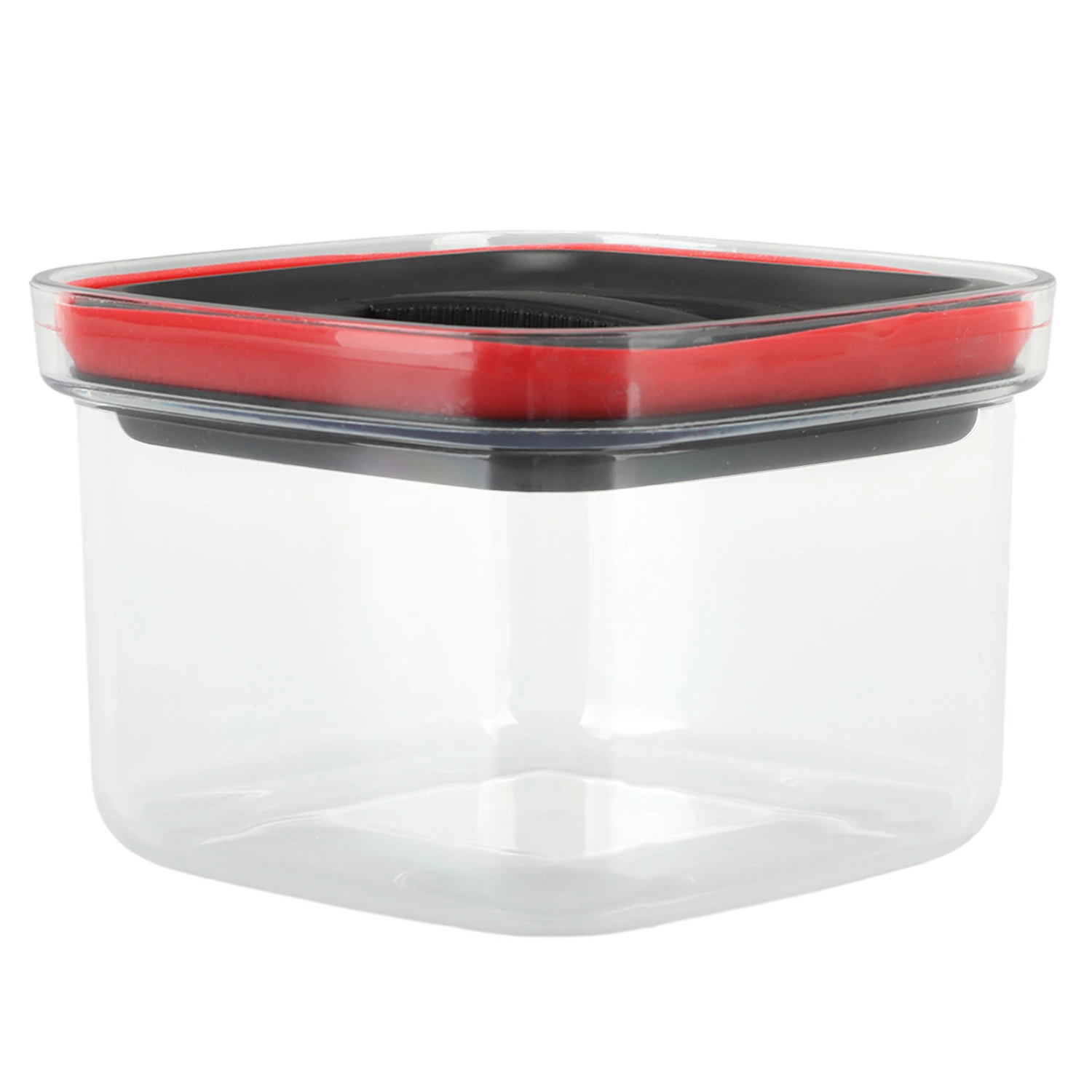 Kitchen Food Storage Box Airtight Food Storage Container Sealed Transparent Tank with Lid for Mixed Grain Rice Black 600ml