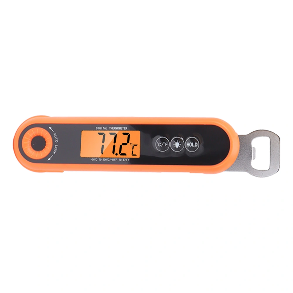 Wireless Meat Thermometer Waterproof Folding Digital Display Backlit Grill Thermometer for Family Kitchen Camping