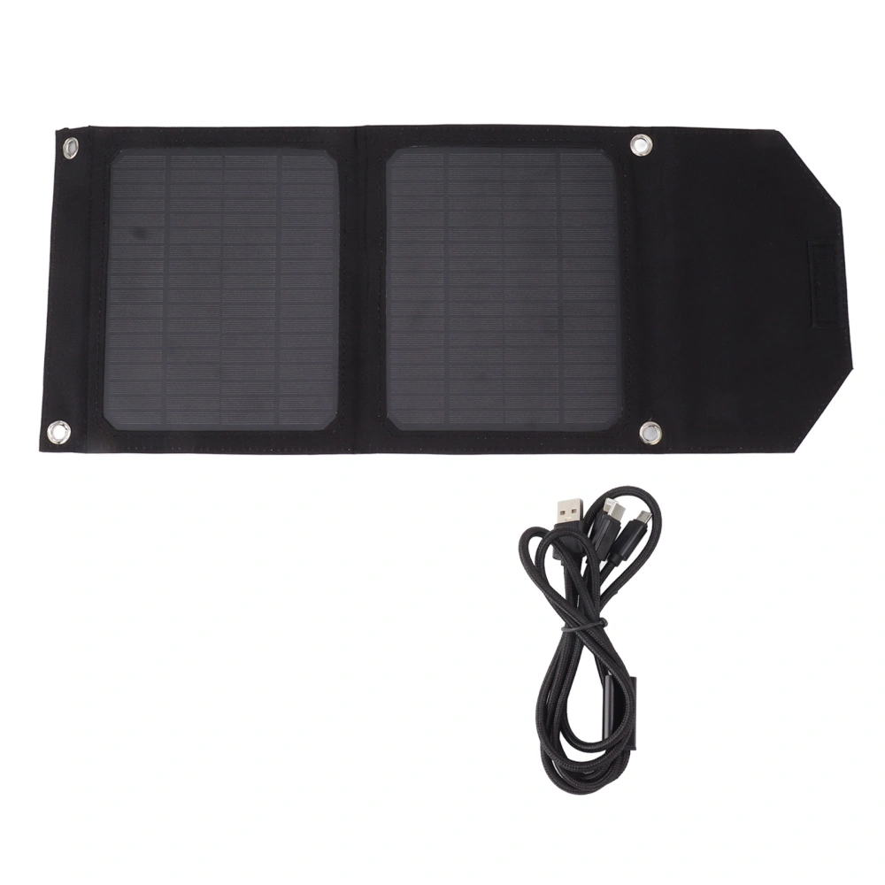 12W Solar Panel Foldable Portable Monocrystalline Silicon Solar Charger with USB Port for Outdoor Travel Camping