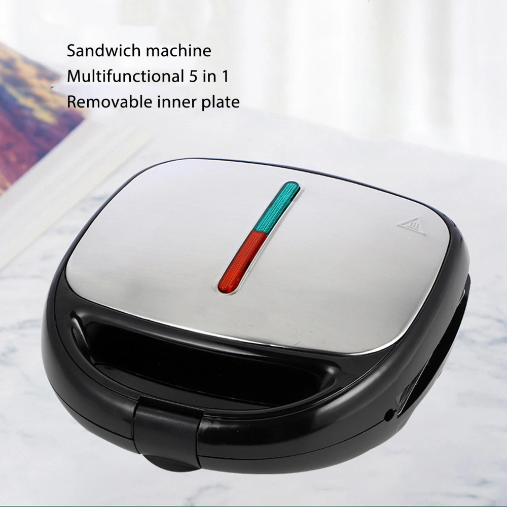 5 in 1 Multifunction Mini Sandwich Maker Sandwich Panini Doughnut Maker Grilled Cheese Machine Nonstick Surface EU Plug 220V