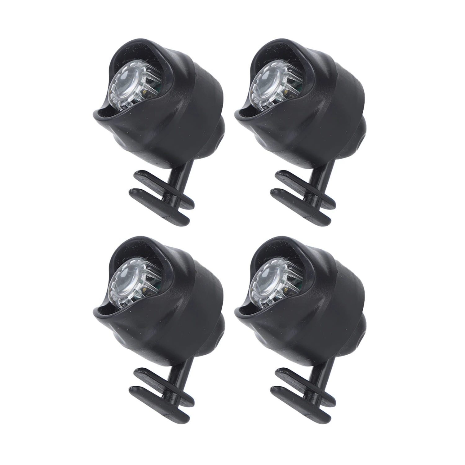 4Pcs Shoes Headlight Mode Adjustable Waterproof Bright Shoes Headlamp for Hiking Camping Night Riding Black