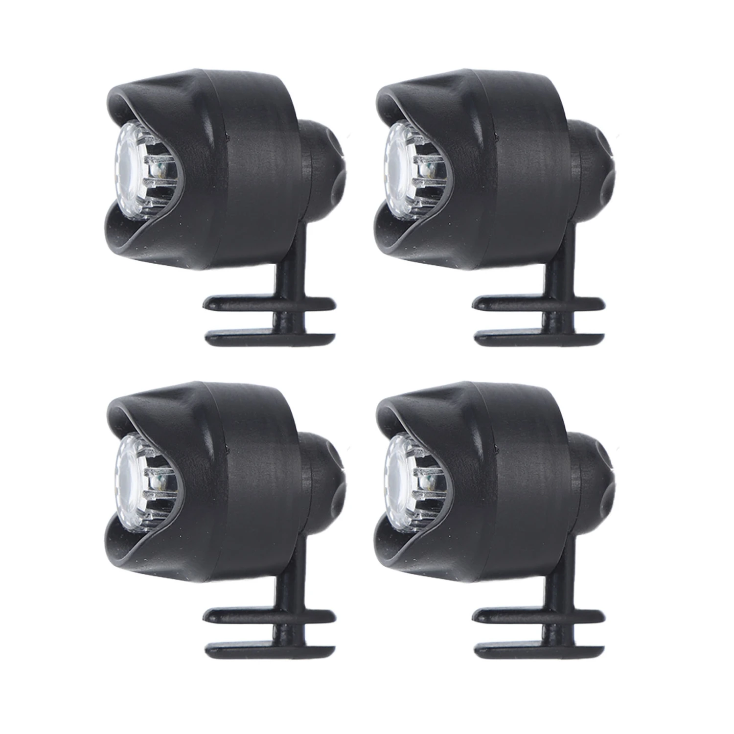 4Pcs Shoes Headlight Mode Adjustable Waterproof Bright Shoes Headlamp for Hiking Camping Night Riding Black