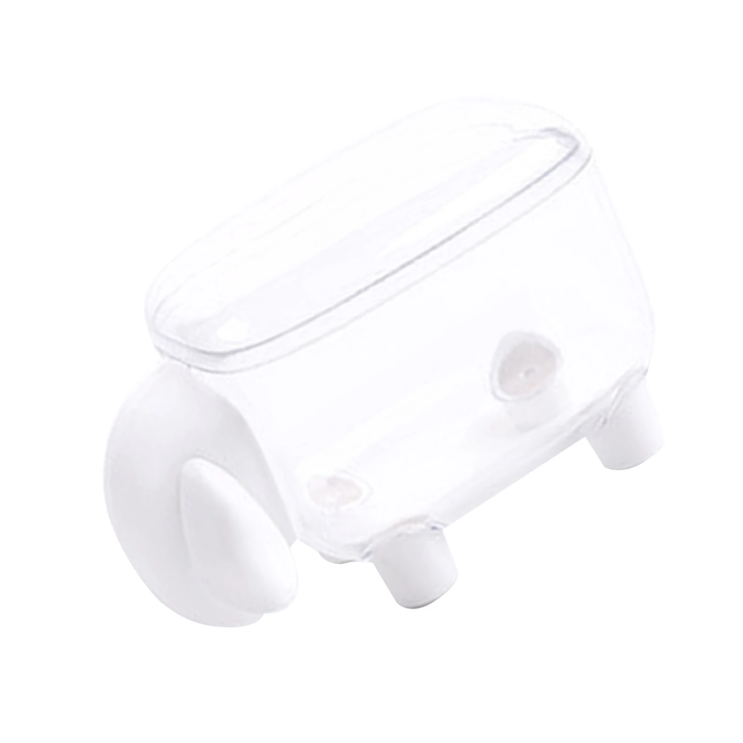 Cotton Swab Holder Sheep Design Transparent Toothpick Storage Box Container Home Decoration White