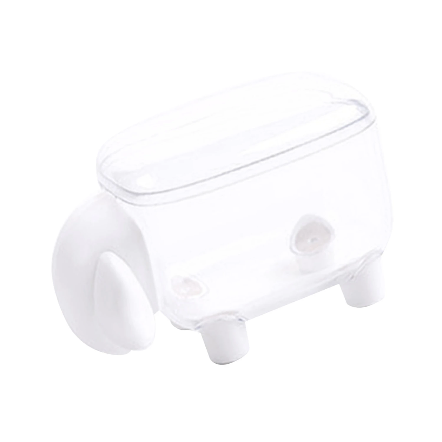 Cotton Swab Holder Sheep Design Transparent Toothpick Storage Box Container Home Decoration White