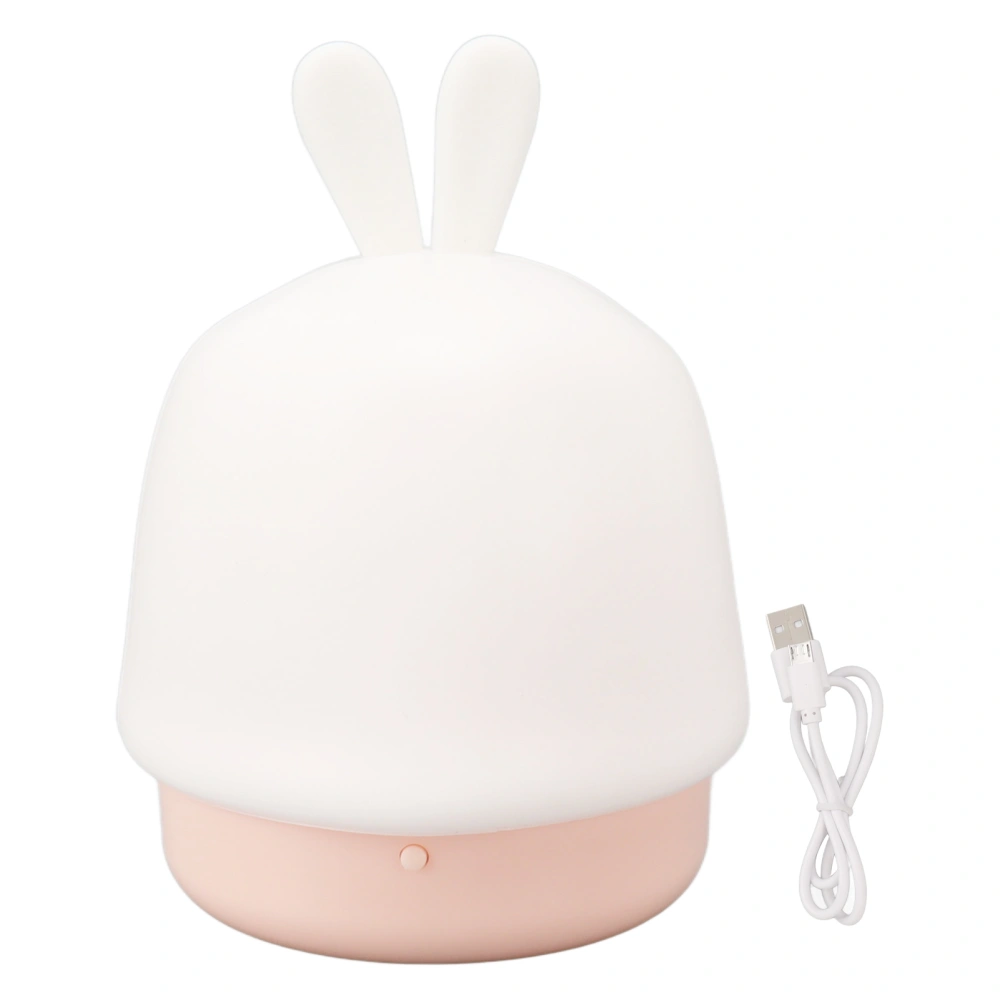 Rabbit Night Lights Cute Cartoon 3 Levels Warm Lighting USB Plug in Type Safe Silicone Nursery Light