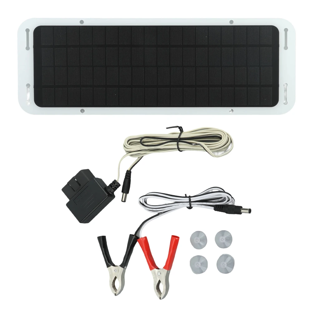 12V 5W Solar Panel Kit Professional Efficient Monocrystalline Silicon Portable Solar Panel for Car Motorcycle Boat