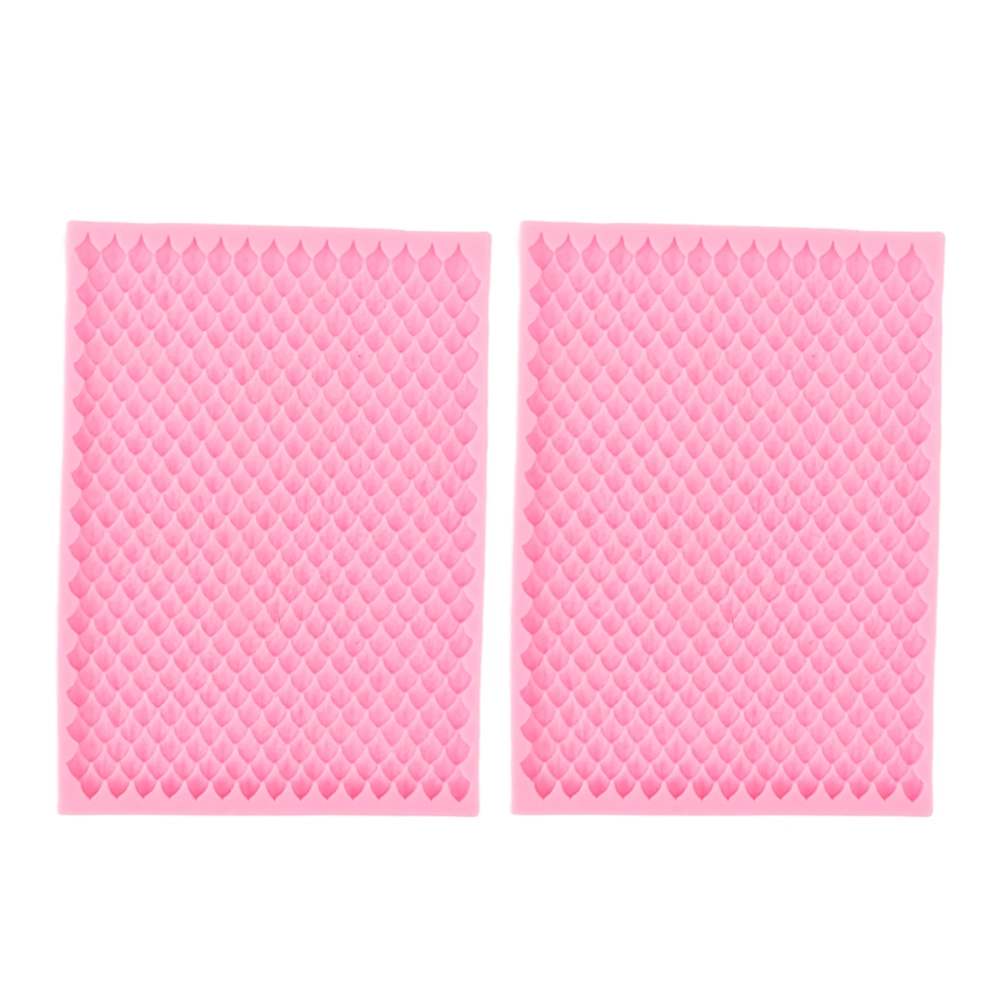 2PCS Fondant Silicone Mold Food Grade Safe Odorless Soft DIY Cake Decorating Mold for Crafting Projects Type 6