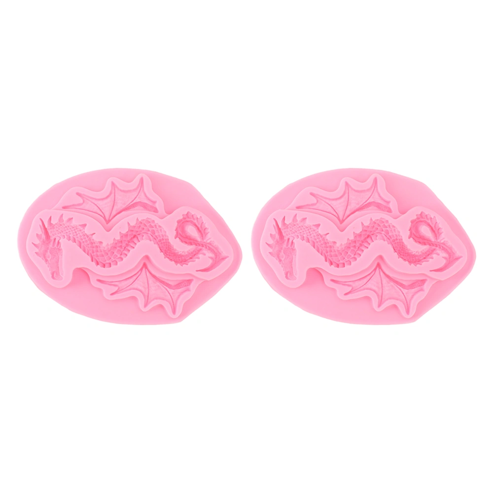 2PCS Fondant Silicone Mold Food Grade Safe Odorless Soft DIY Cake Decorating Mold for Crafting Projects Type 7