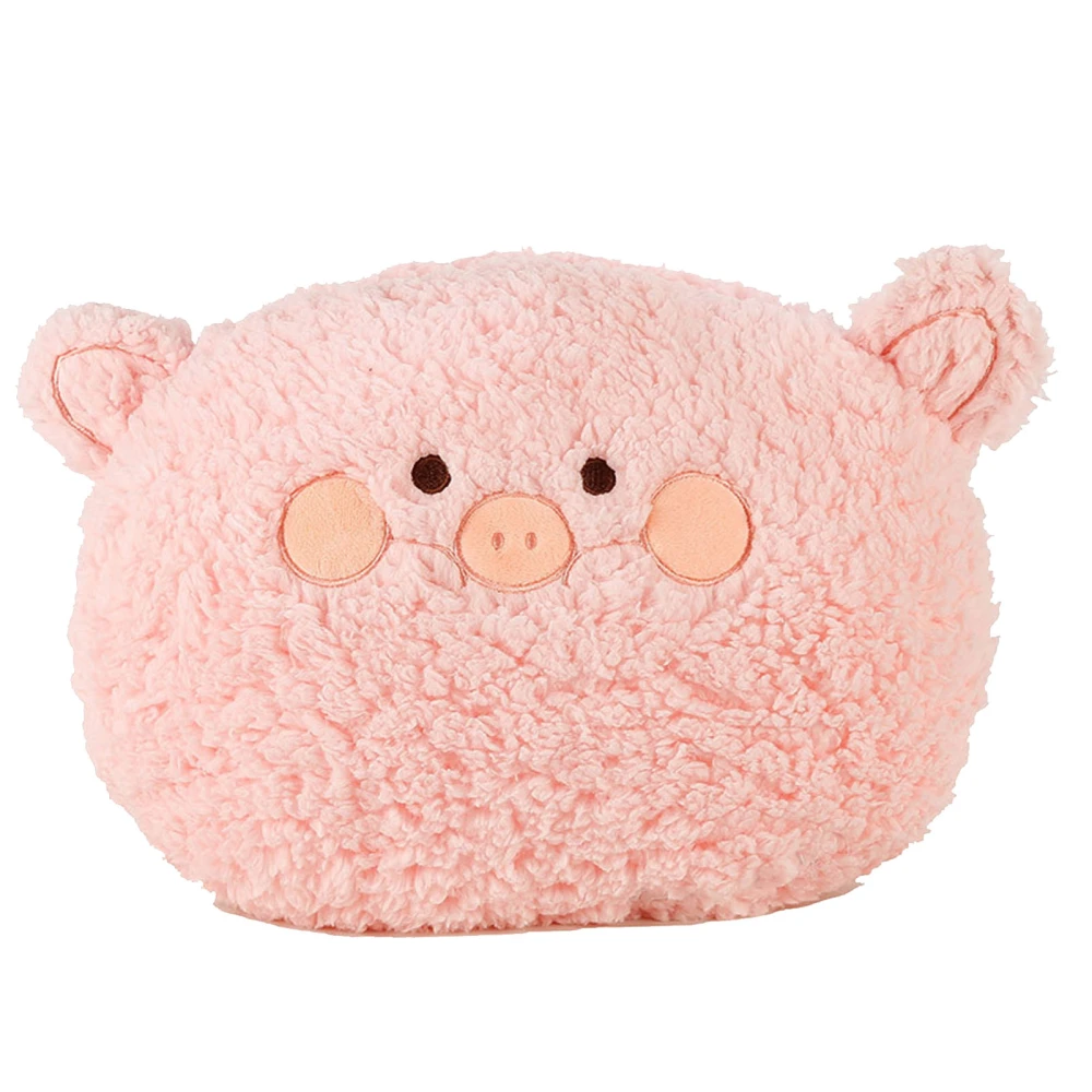 Hand Warm Plush Stuffed Pillow Cute Animal Decorative Soft Warm Hand Cushion for Home Bedroom Office Pink 11in