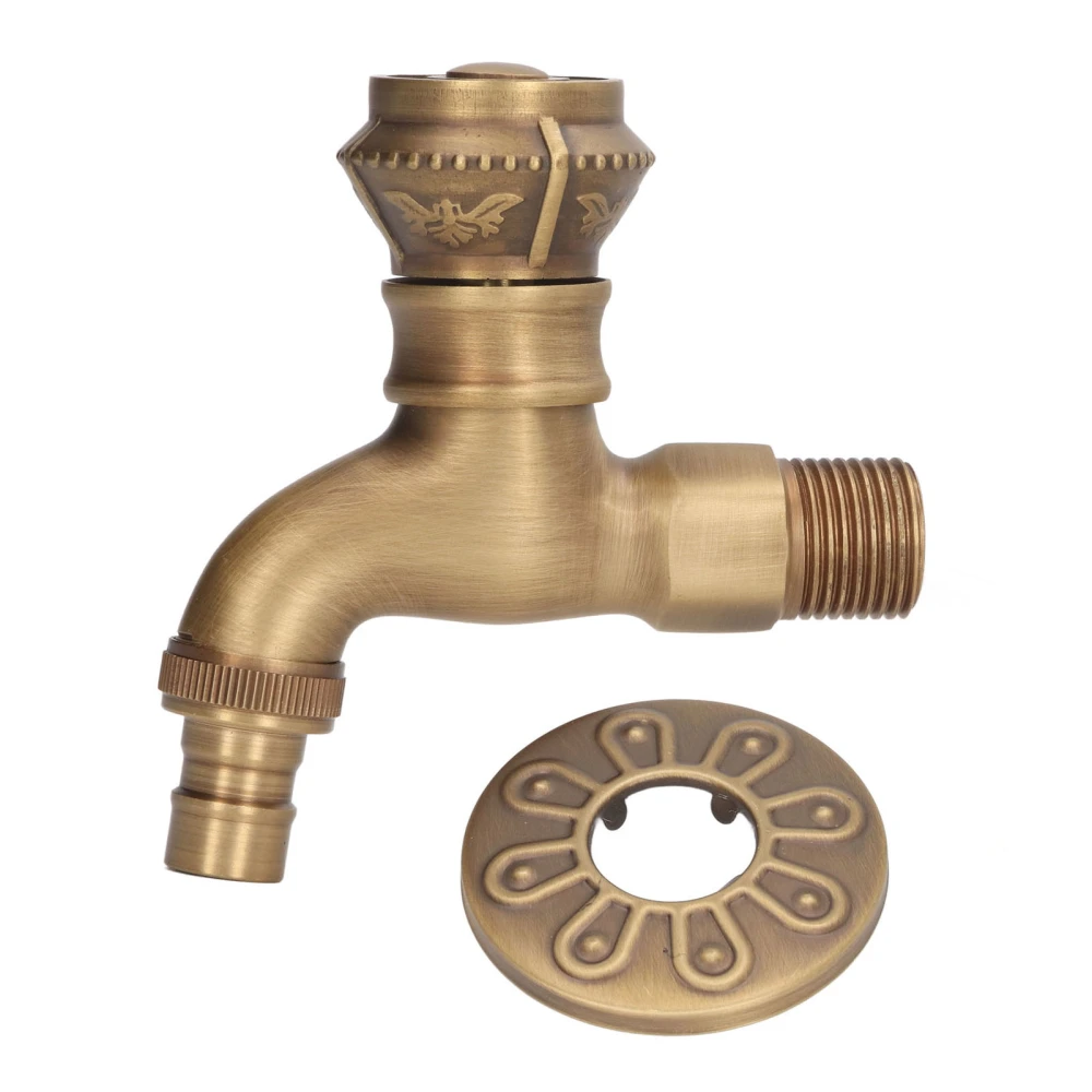 Antique Brass Faucet Bathroom Sink Faucet Cold Hot Water Tap Home Decoration for Basin