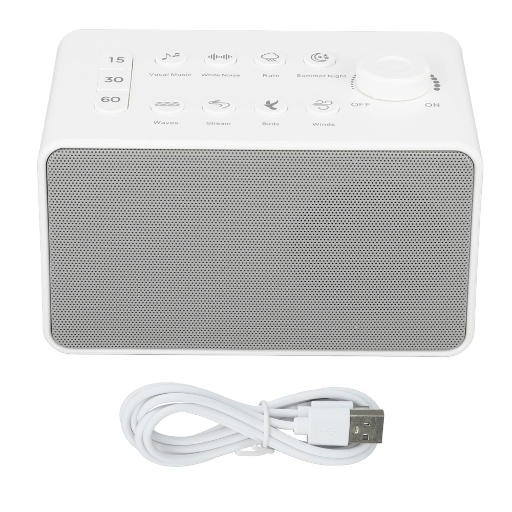 S16 White Noise Machine USB Rechargeable Portable Sound Machine with 8 Natural Sounds for Baby Adults Kids Sleeping