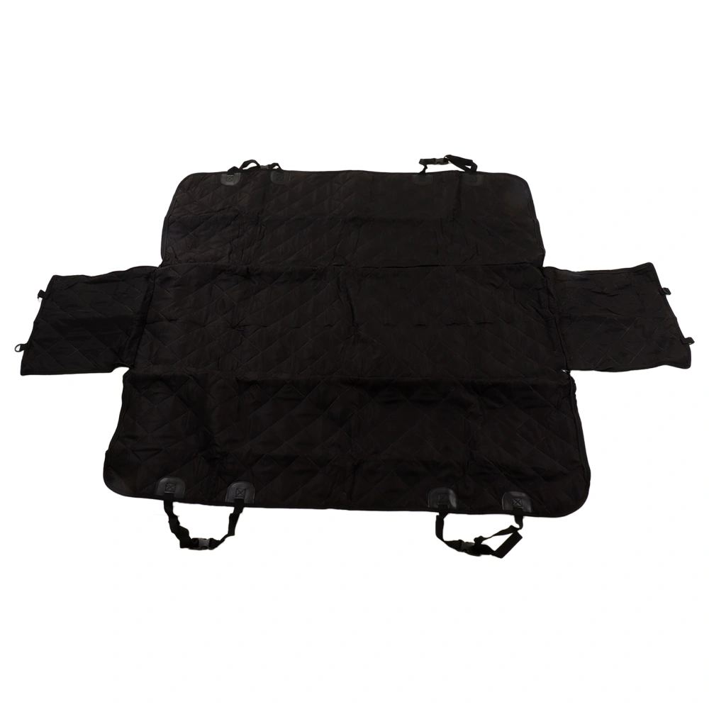 Dog Car Seat Cover Foldable Back Seat Extender Black Waterproof Pet Bridge Platform