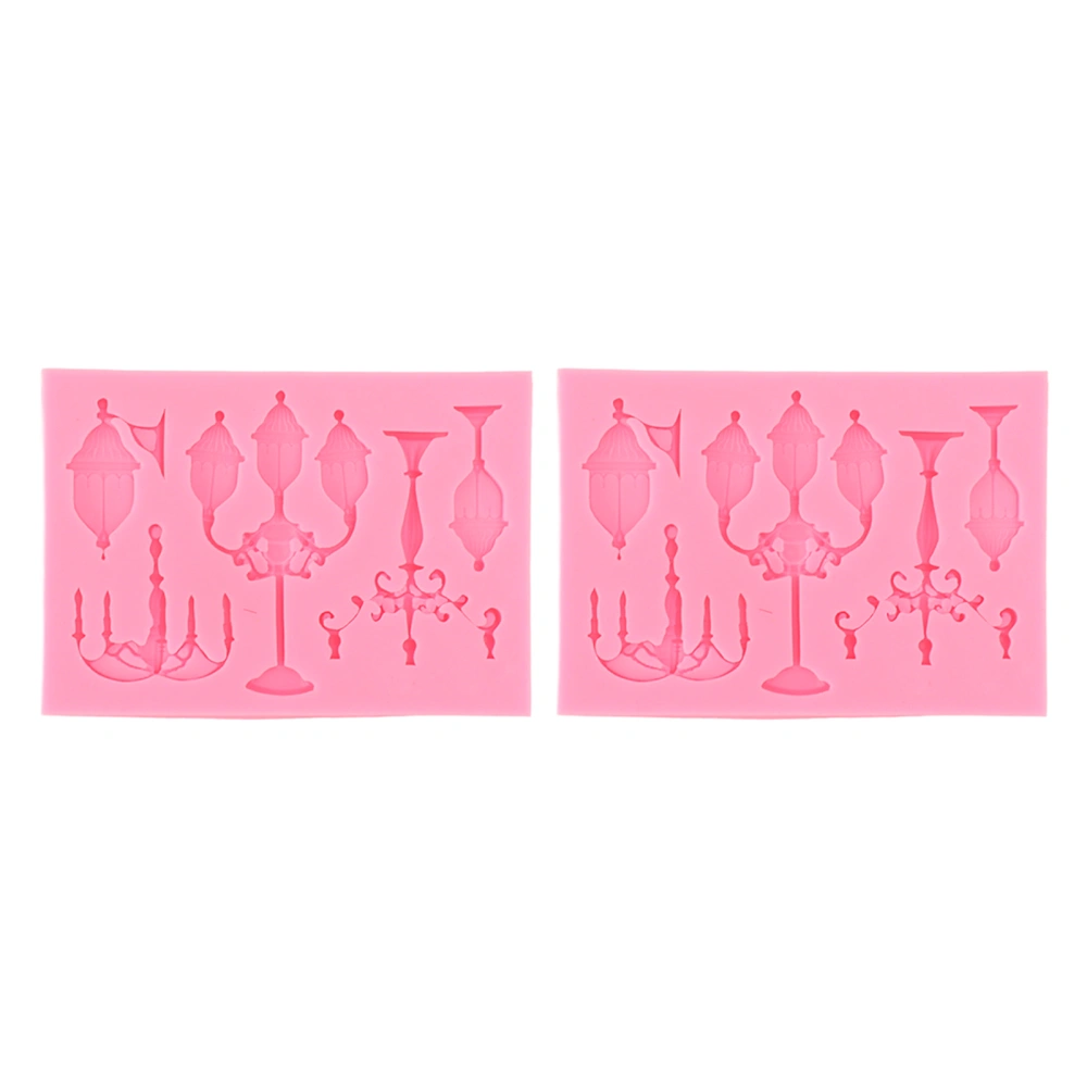 2PCS Fondant Silicone Mold Food Grade Safe Odorless Soft DIY Cake Decorating Mold for Crafting Projects Type 4