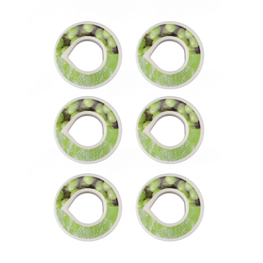 6Pcs Water Bottle Flavoring Pod 0 Sugar 0 Calories Drink Bottle Fruit Fragrance Ring for Sport Gym Green Grape