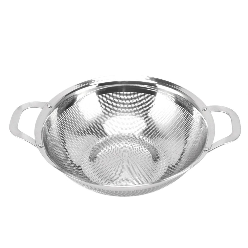 Stainless Steel Colander Multipurpose Mesh Strainer Baskets Fruit Vegetable Drain Basket with Handles for Kitchen Supply 18cm / 7.1in