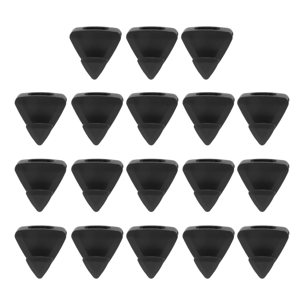 18PCS Triangular Hanger Hooks Closet Clothes Hanger Connection Extender for Space Saving Black