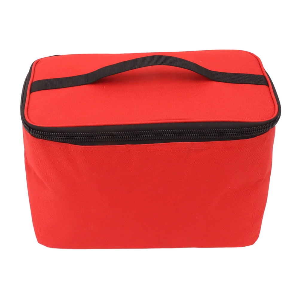 Insulated Grocery Bag Reusable Portable Shopping Collapsible Cooler Food Transport Carrier Oxford Cloth 10L Red