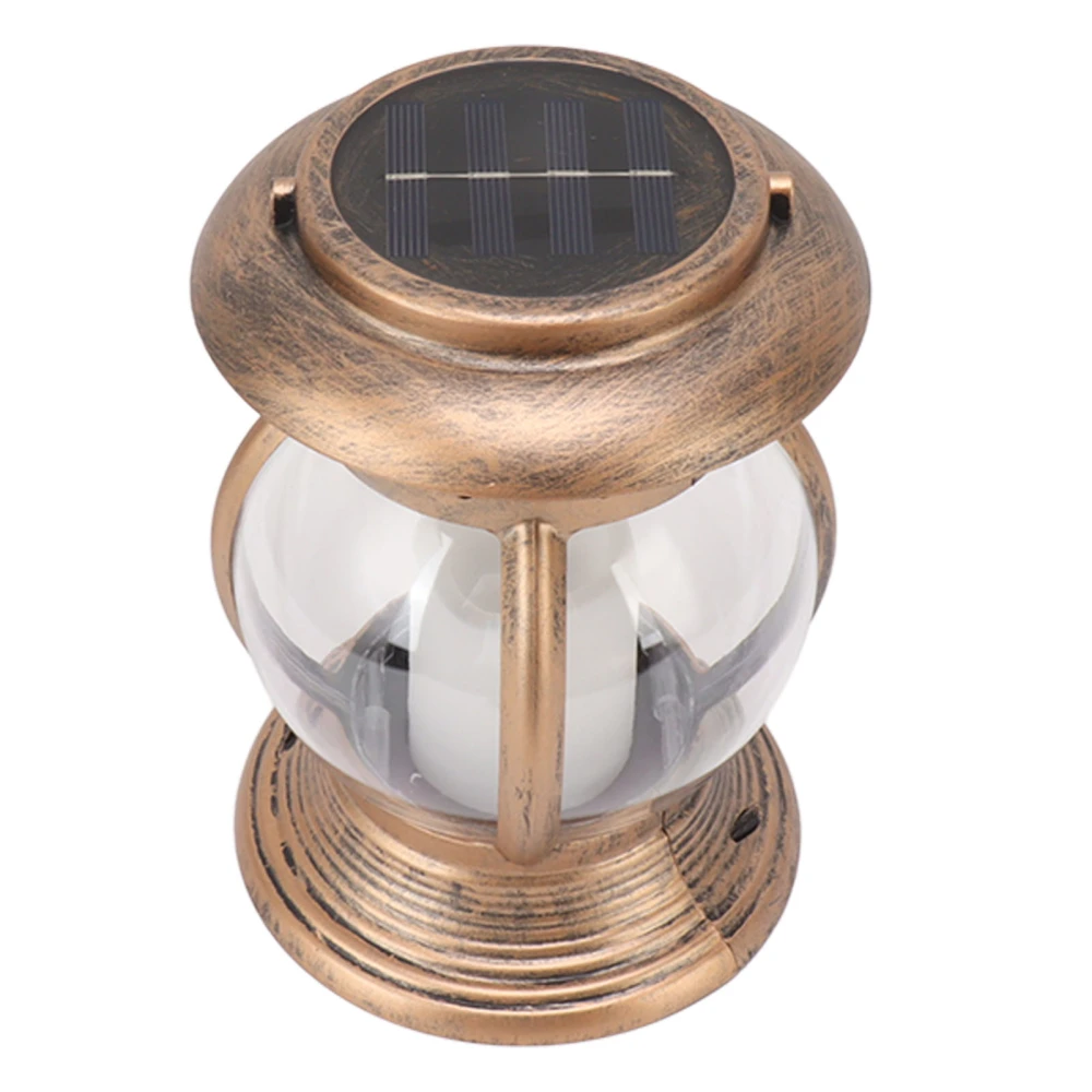 Brass Color Courtyard Solar Powered Hanging Lantern Light IP44 Waterproof Garden LED Lantern Lamp for Yard