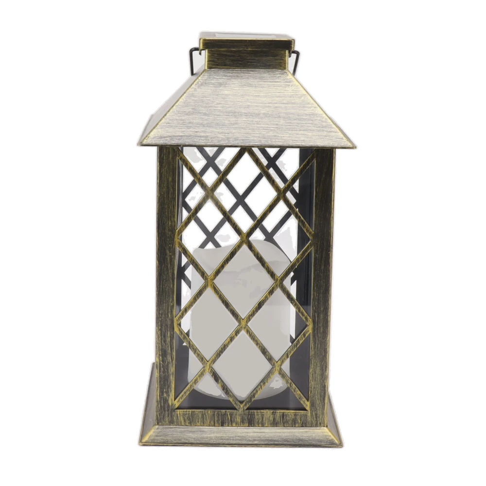 Bronze Lantern with Large Net Garden Hanging Lanterns for Table Outdoor Party Decorative