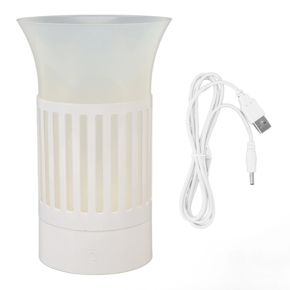 Vase Bedside Lamp USB Plug in Battery Powered Decorative LED Night Light for Bedroom Living Room Dining Room