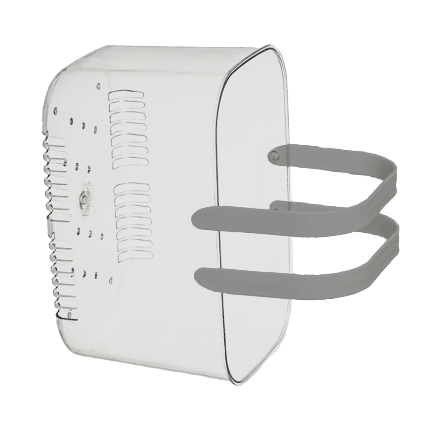 Clear Hand Basket Comfortable Handle Ventilation Holes Easy Access Versatile Fruit Storage Basket for Camping Grey