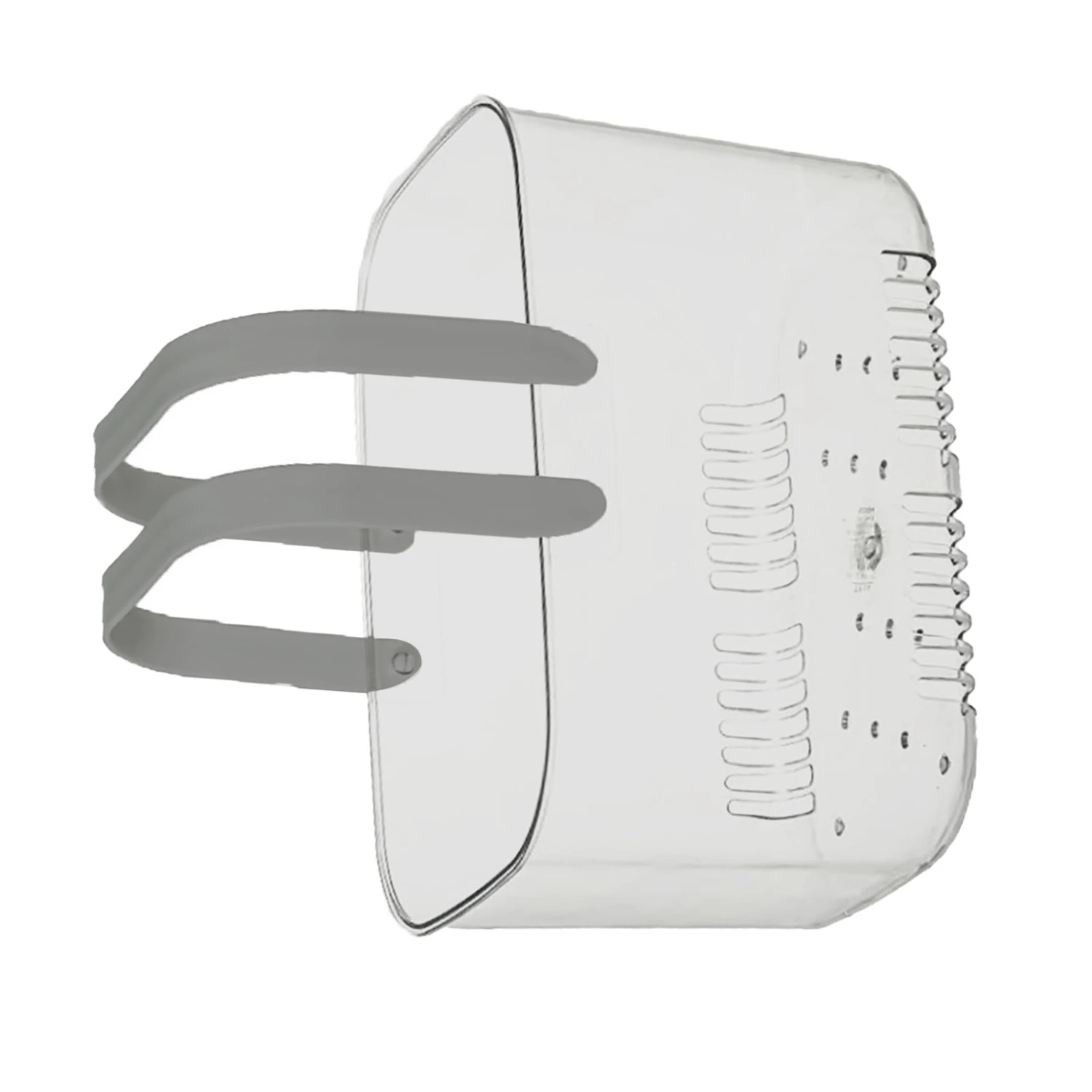 Clear Hand Basket Comfortable Handle Ventilation Holes Easy Access Versatile Fruit Storage Basket for Camping Grey