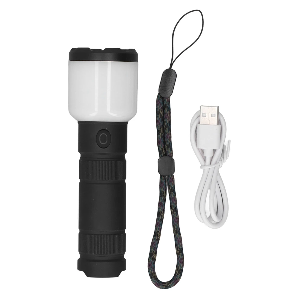 Outdoor Camping Flashlight Rechargeable LED RGB Household Emergency Light 1050LM 200meter