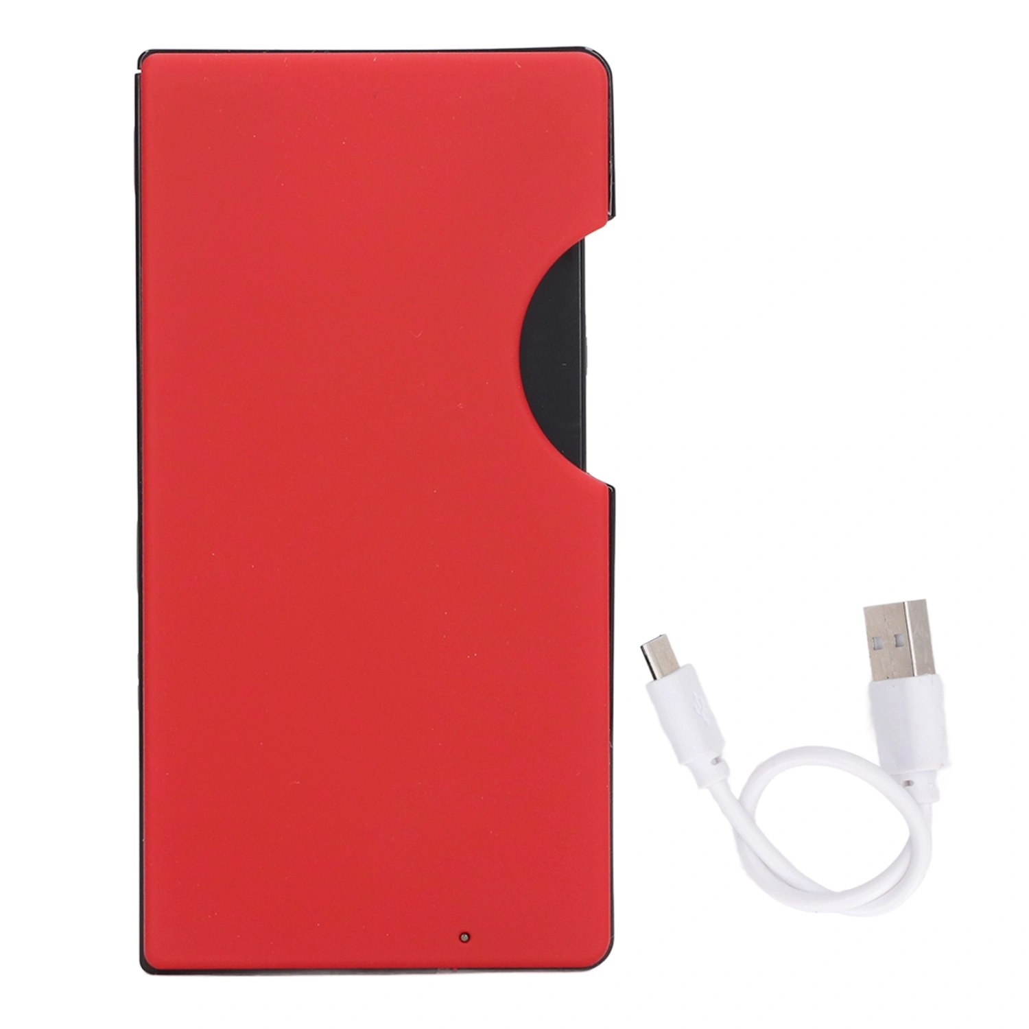 Cigarette Case and Lighter USB Rechargeable High Strength Aluminum Shell Cigarette Holder with Electronic Lighter Rubber Red