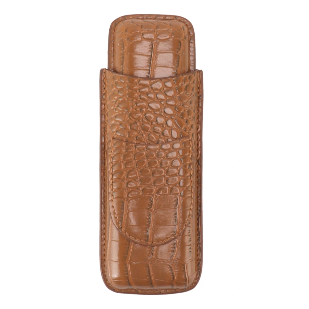 Cigar Case Soft Touch Hard Wearing Portable Leather Cigar Holder for Travel Outdoor