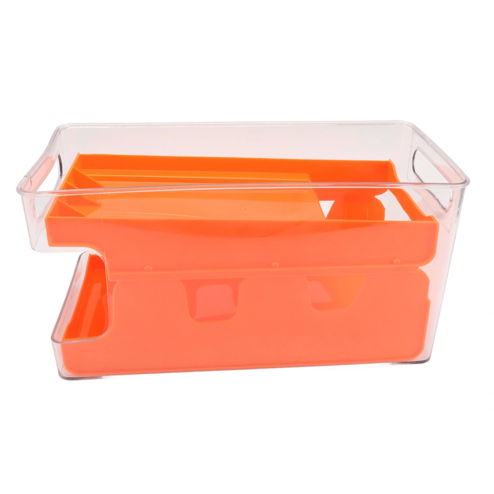 2 Tier Soda Can Rack Beverage Can Can Storage Holder Can Holder for Pantry Refrigerator Orange