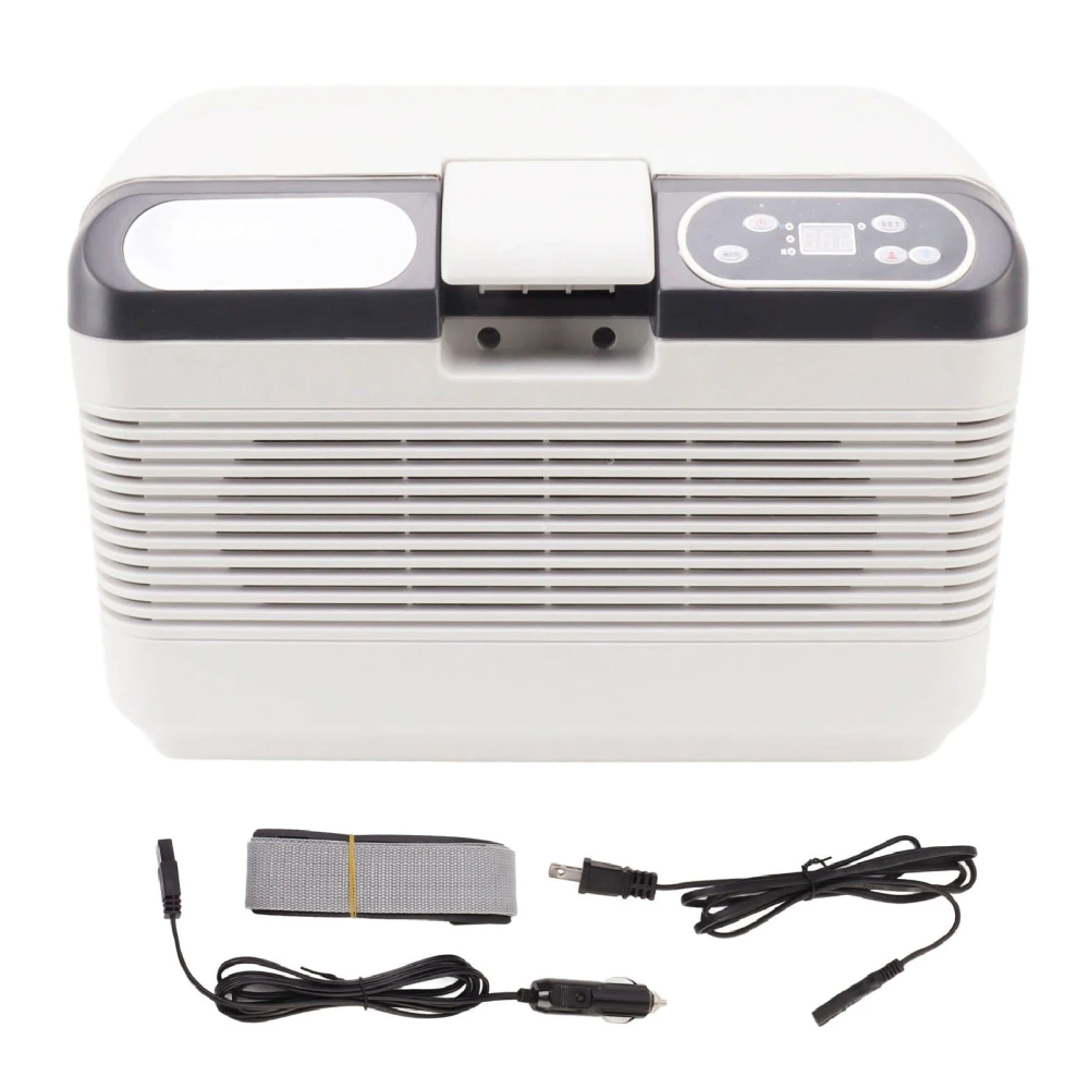 Car Refrigerator Aluminum ABS 12L Portable RV Electric Cooler Freezer for Camping and Home Use US Plug 110V