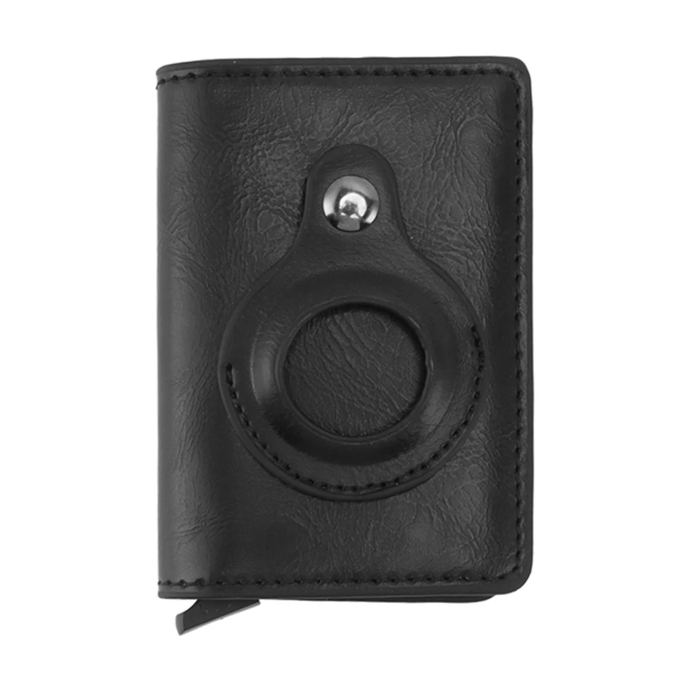 ID Credit Card Holder Wallet Bank Card Clip Wallet Money Clip Wallet with Slot for IOS Locator Black