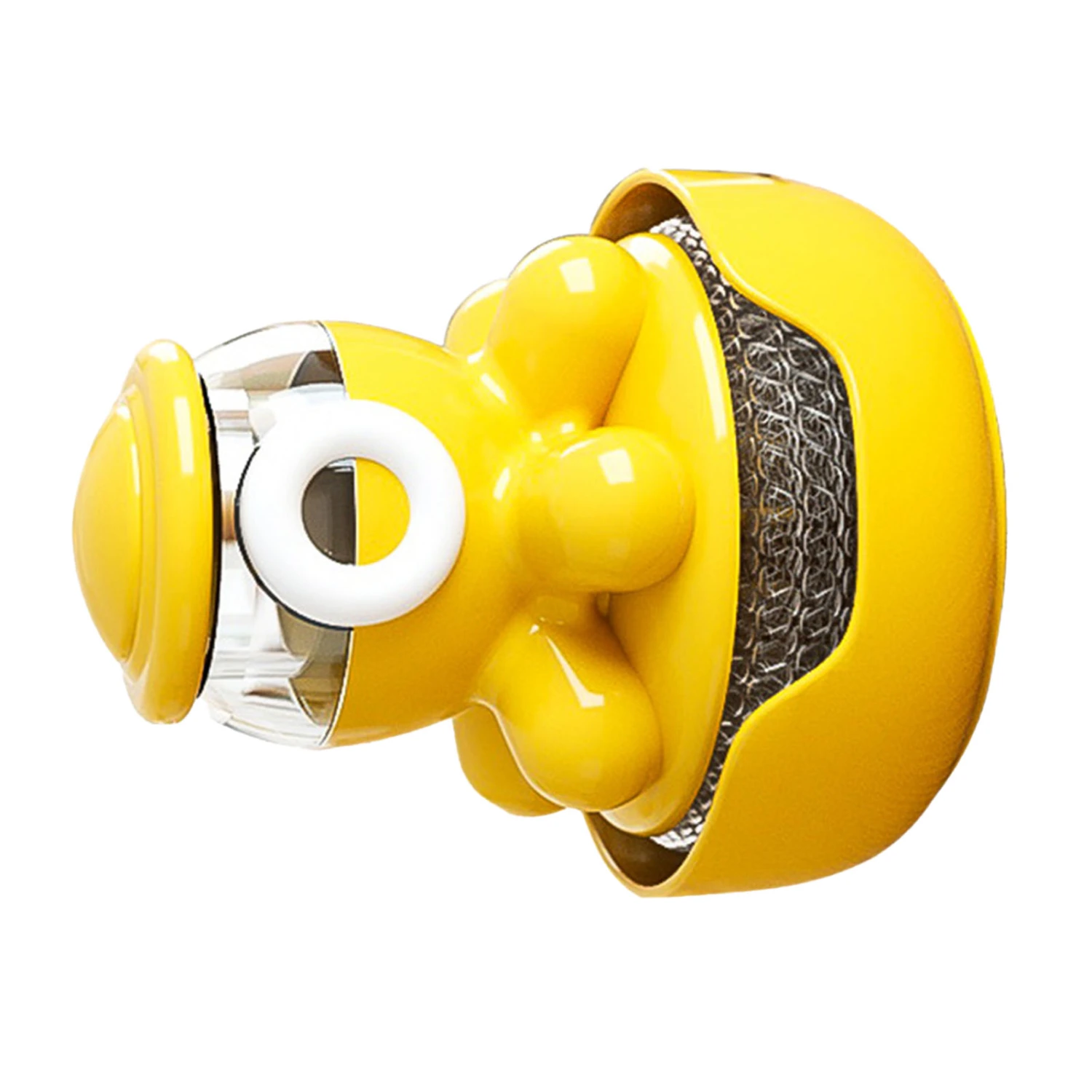 Soap Dispensing Palm Brush Plastic Cute Octopus Shape Push Type Liquid Filling Cleaning Brush for Dish Pot Pan Sink Yellow 1993