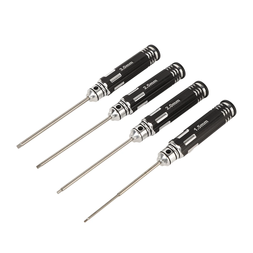 4pcs Screwdriver Ultrahard Slip Resistant Handle Durable Rust Proof Screwdriver Set for Repairing Type B