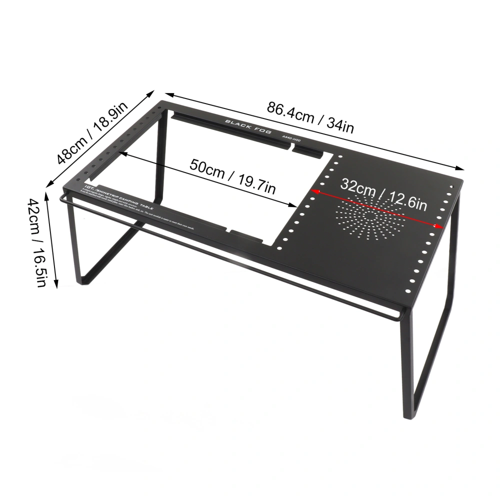 Folding Camping Table Carbon Steel Portable Unit Board Combination Table for Outdoor Picnic Barbecue