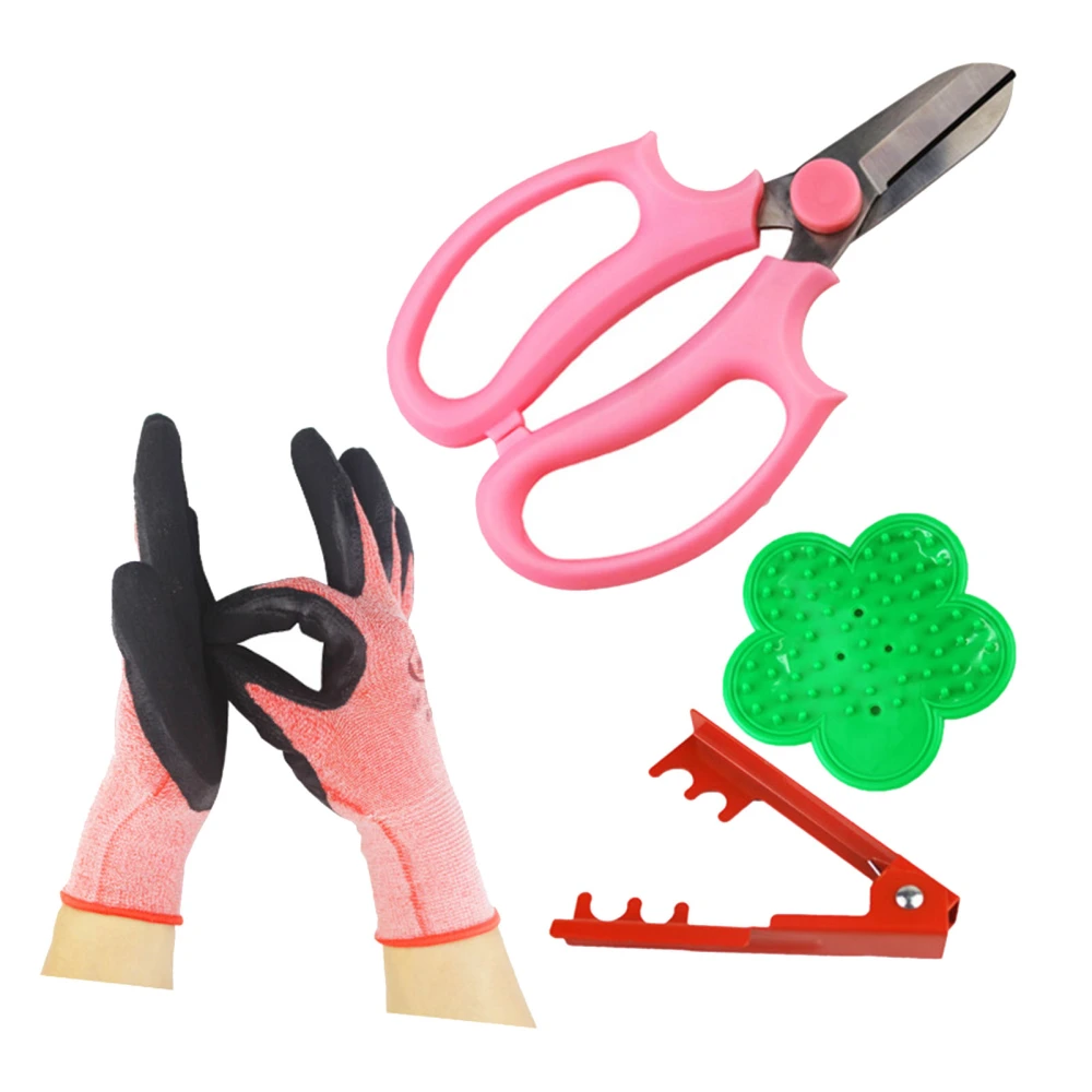 Flower Scissors Rose Stripper Thorn Remover Tool Garden Gloves Set Garden Hand Tool Sets